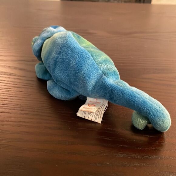 Rainbow the Chameleon 1997 Ty Beanie Baby 9.5” long Good Condition - Picture 3 of 5